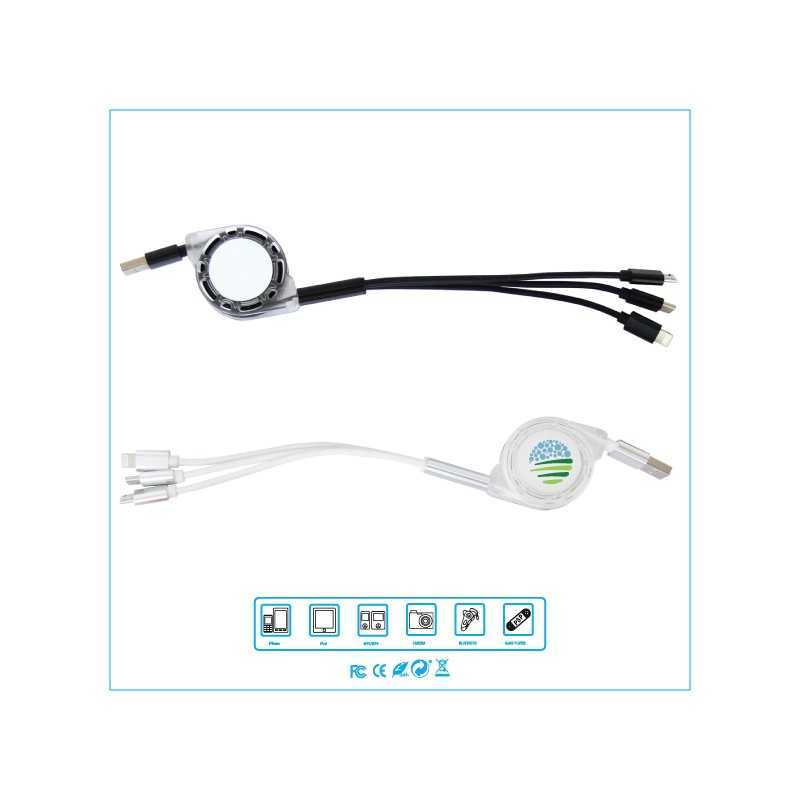 FLEXIBLE 3 IN 1 USB CHARGING CABLE