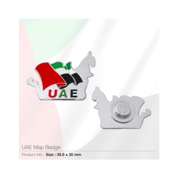 UAE Map Shape Flag Badges