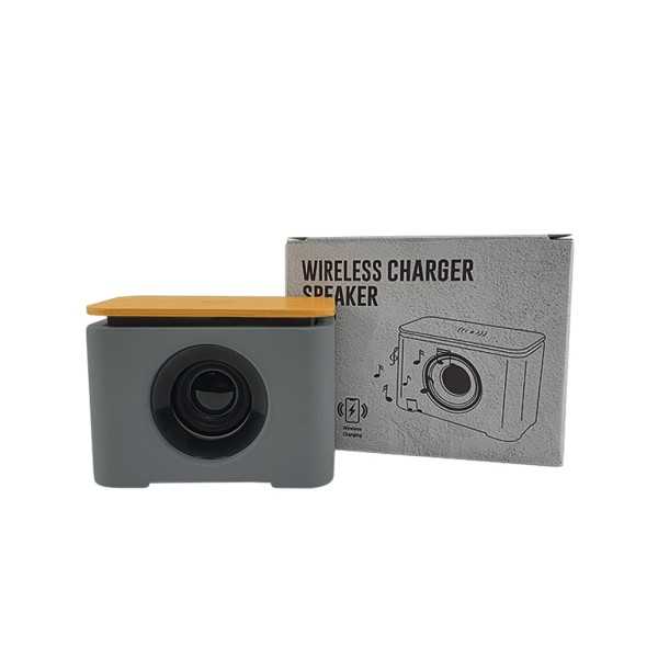Wireless Charger BT Speaker Grey