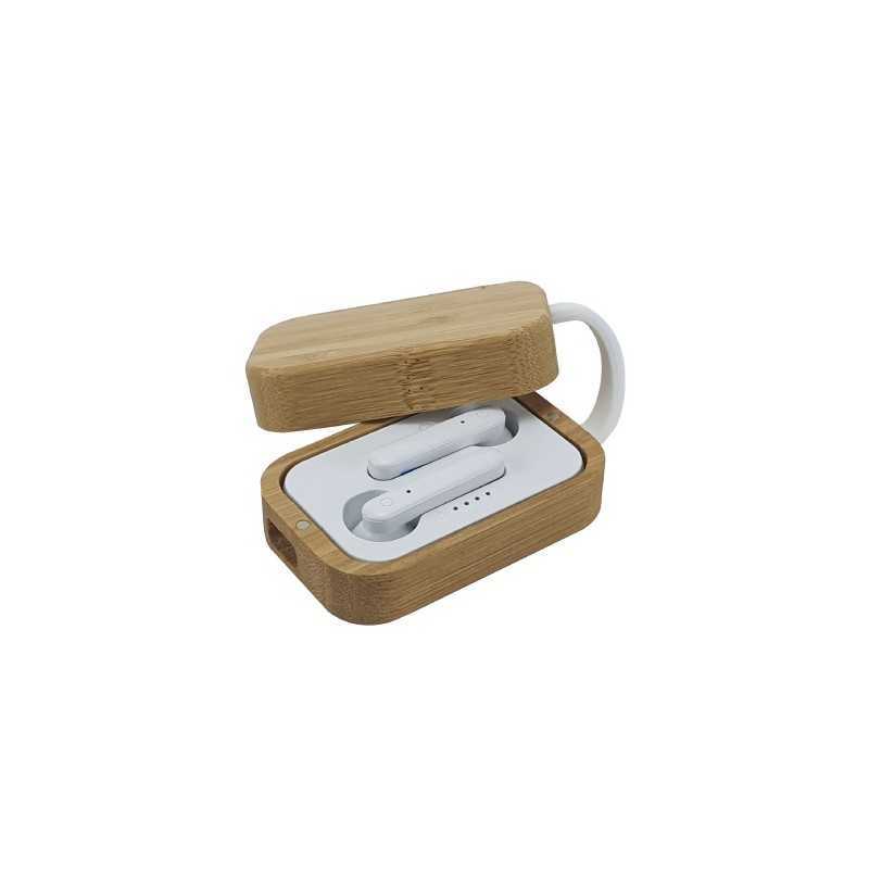BT TWS Earbuds with Bamboo Case