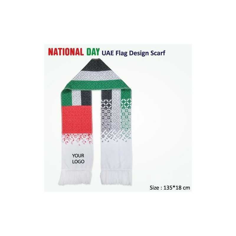 National Day UAE Flag Design Scarf with your LOGO
