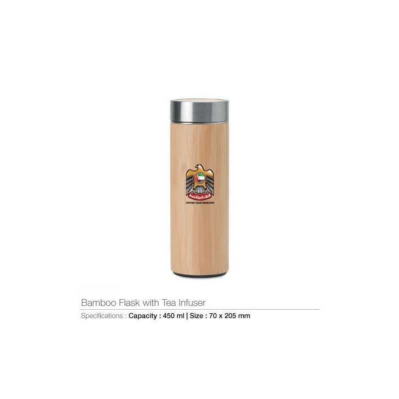 UAE Day Bamboo Flask with Tea Infuser