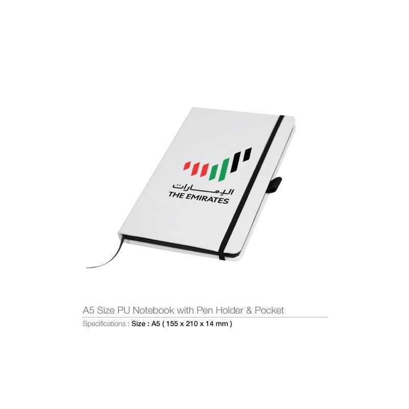 UAE Day White A5 Size PU Notebook