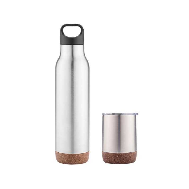 ALMELO - Hans Larsen Insulated Flask & Tumbler Set - Silver