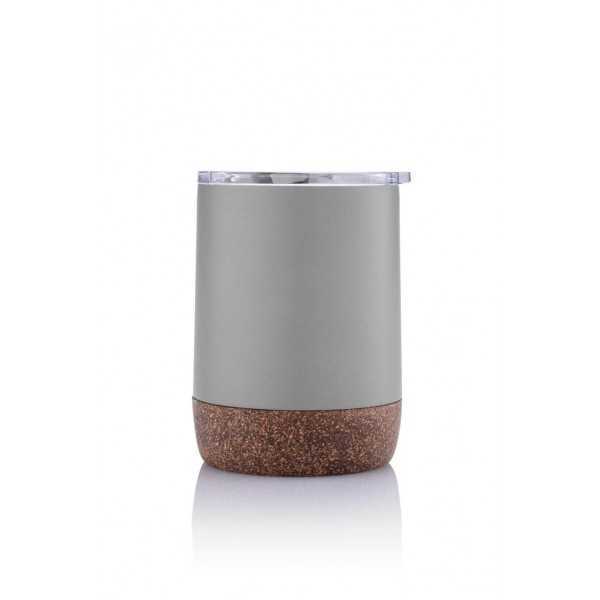 GOUDA - Hans Larsen Vacuum Mug With Cork Base - Grey
