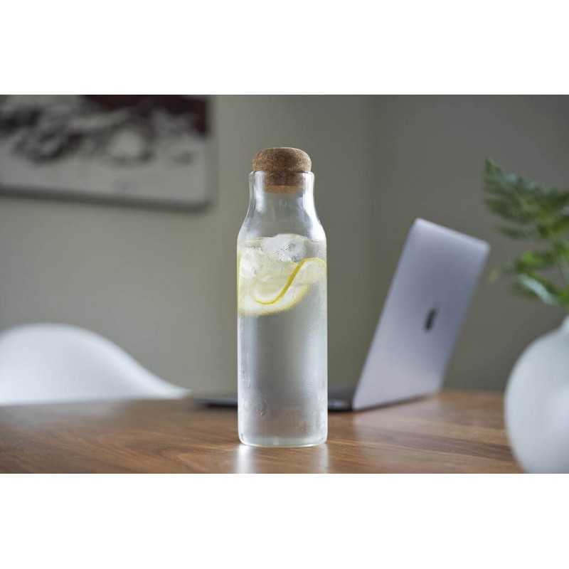 BERKA - Borosilicate Glass Bottle with Cork Lid - 600ml