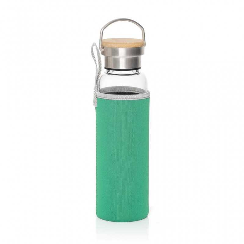 FLOHA - Hans Larsen Borosilicate Glass Bottle with Neo Sleeve - Green