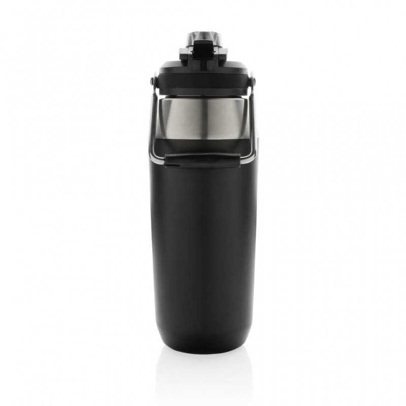 USLAR - Hans Larsen Vacuum Bottle with Solid Handle and Dual Lid - 1L - Black
