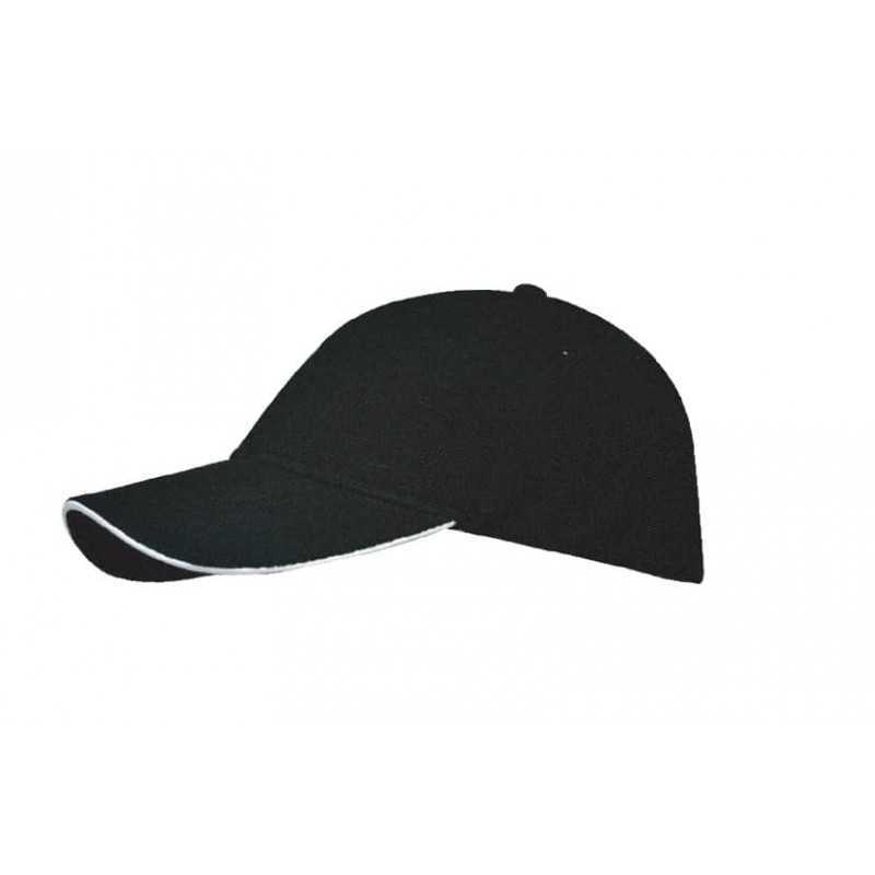 Santhome Nu-Fit® Performance Stretch-Fitted Cap - Black / White