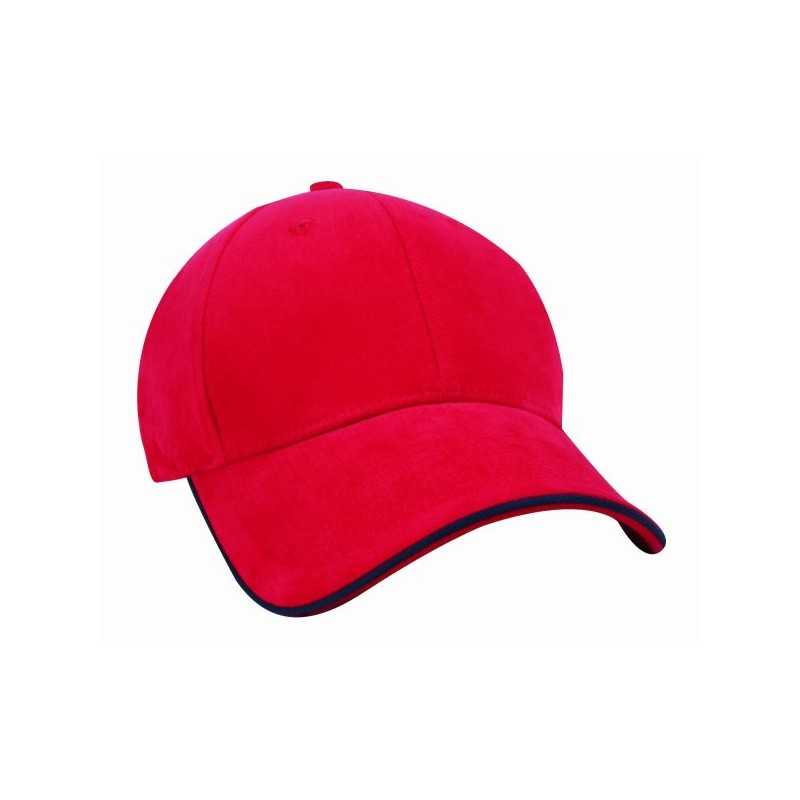 Santhome Nu-Fit® Performance Stretch-Fitted Cap - Red / Black
