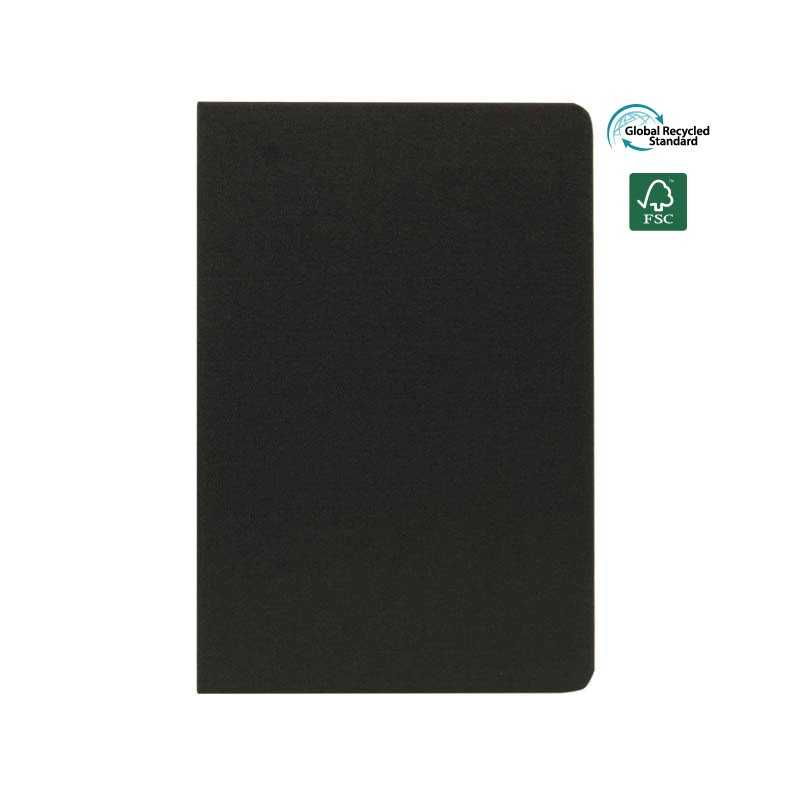 ORSHA - SANTHOME A5 rPET & FSC Certified Notebook - Black (Anti-Microbial)