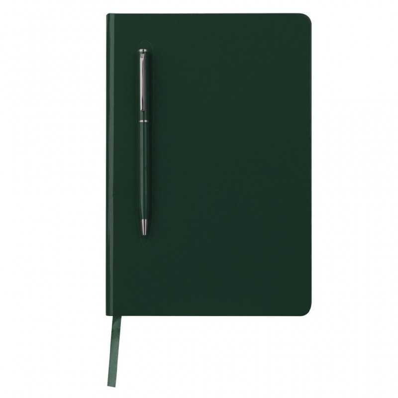 CAMPINA - Giftology A5 Hard Cover Notebook with Metal Pen - Green