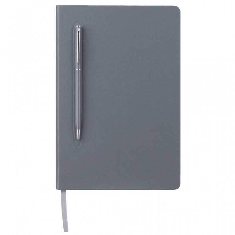 CAMPINA - Giftology A5 Hard Cover Notebook with Metal Pen - Grey