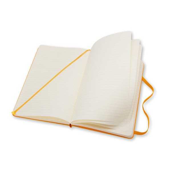Moleskine Classic Large Ruled Hard Cover Notebook - Orange Yellow