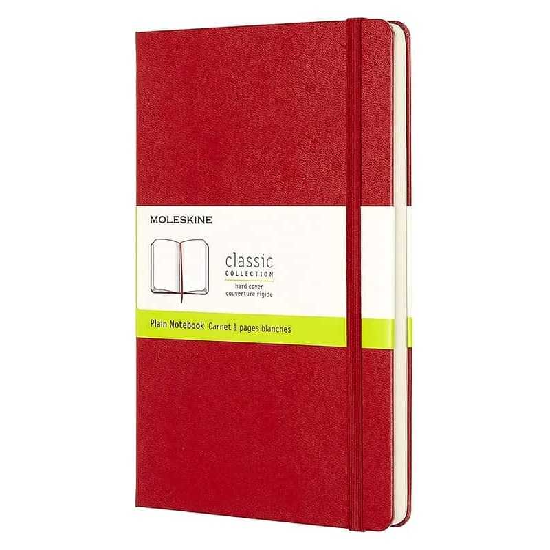 Moleskine Classic Large Ruled Hard Cover Notebook - Scarlet Red