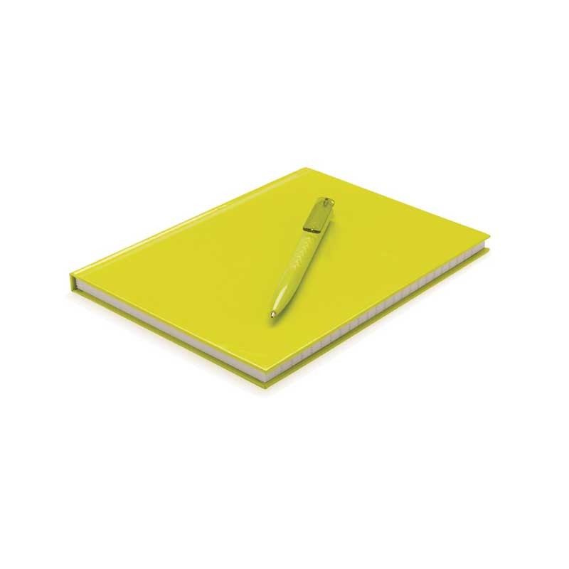 XD A5 Hard Cover Notebook With Pen - Lime