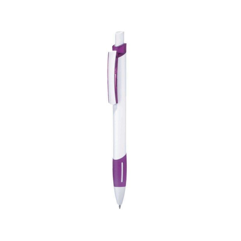 UMA STRIPE Plastic Pen Purple