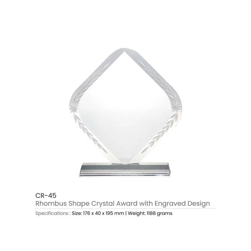 Rhombus Shaped Crystal Awards