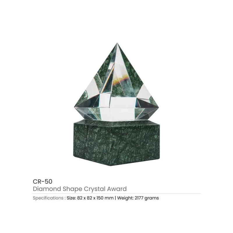 Diamond Shaped Crystal Awards
