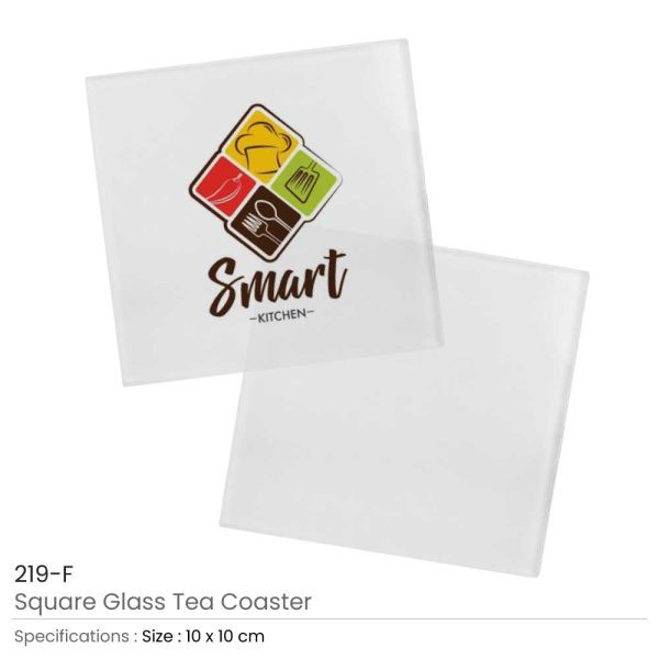 Square Glass Tea Coasters