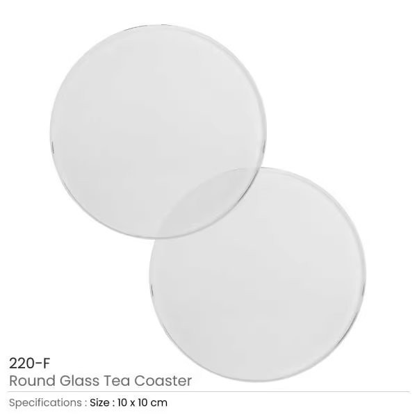 Round Glass Tea Coasters