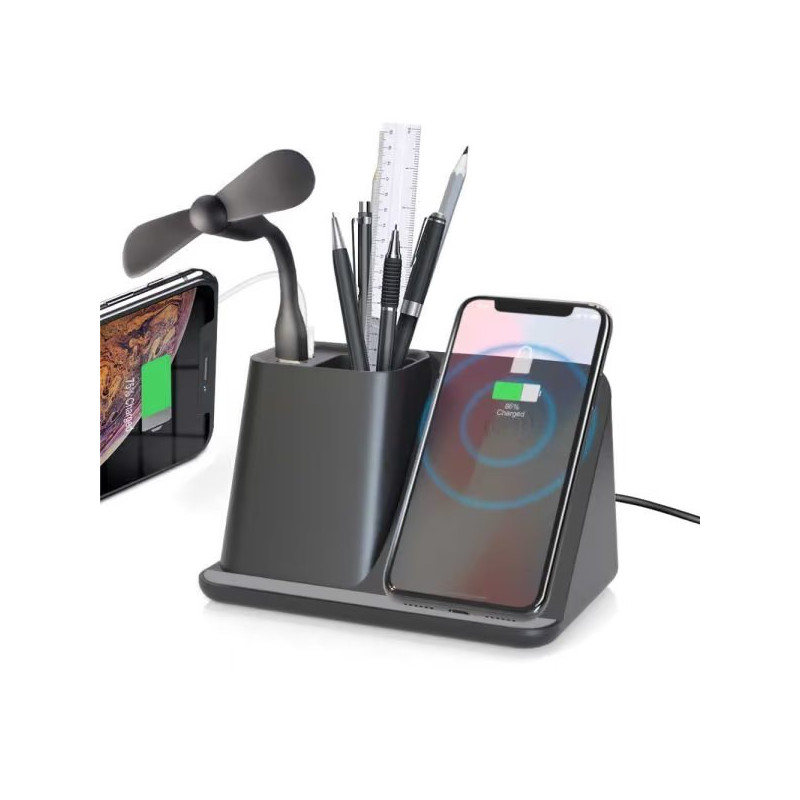 Multifunction Pen Holder with Wireless Charging