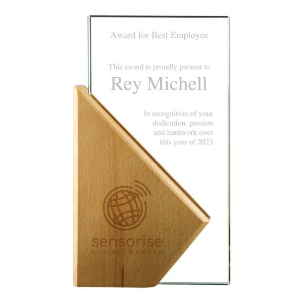 Rectangle Wooden Crystal Awards