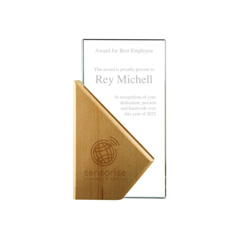 Rectangle Wooden Crystal Awards