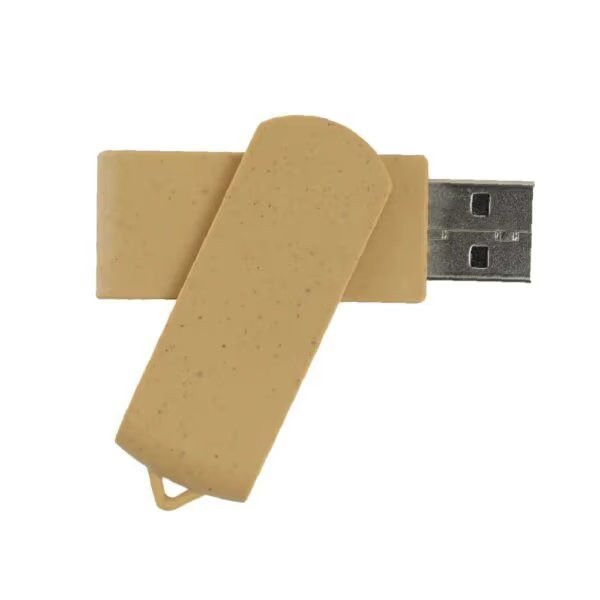 Wheat Straw Swivel USB Flash Drives