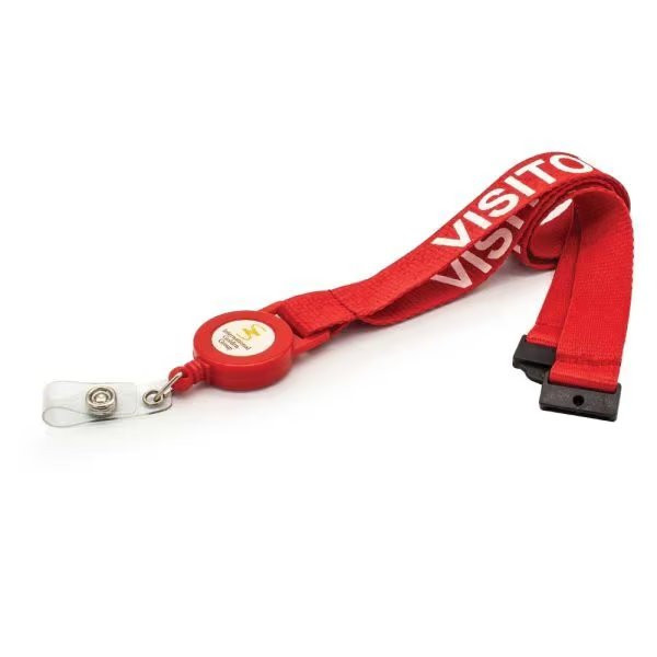 Lanyard with Reel Badge and Safety Lock