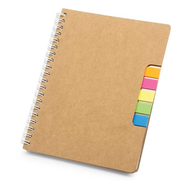 Spiral Notebook with Sticky Note and Pen