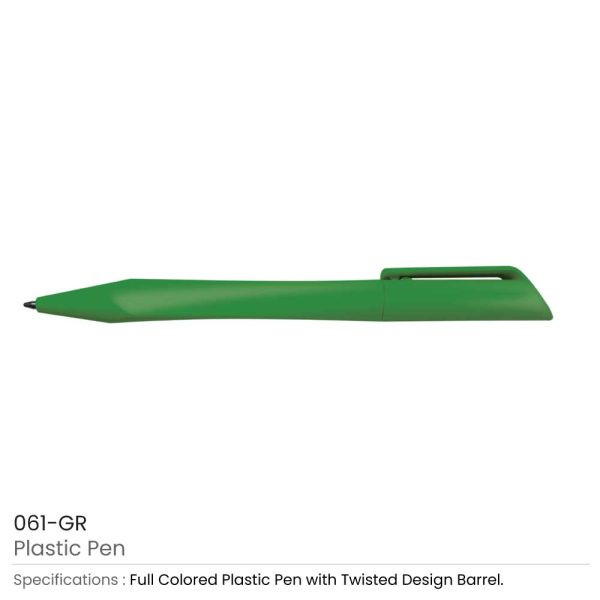 Twisted Design Plastic Pens