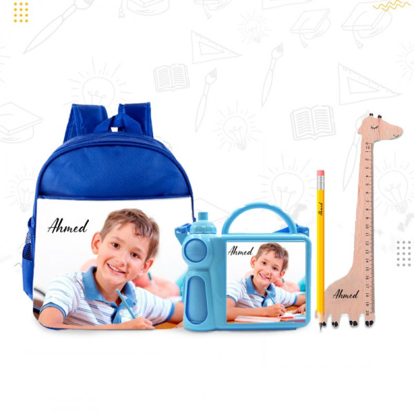 Personalized Blue back to school Combo