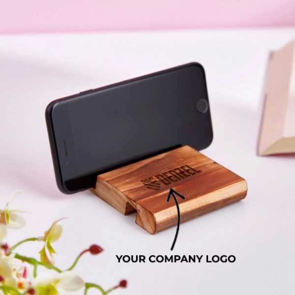 Wood Mobile Stand (Engrave Your Logo)