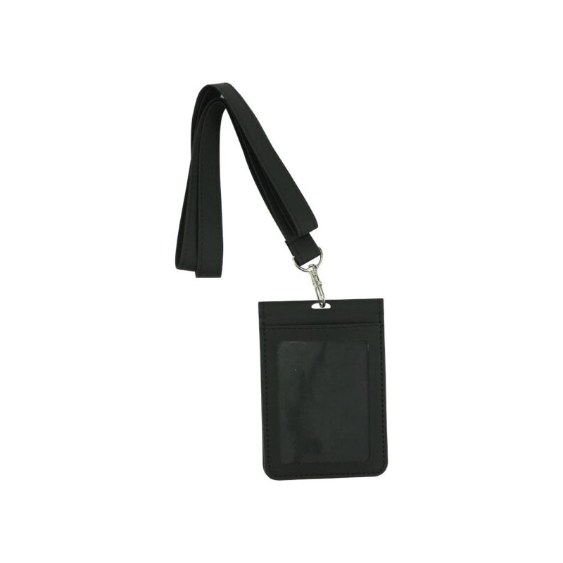 PU Leather Foldable ID Card Holder with Lace & Hook