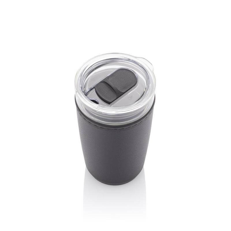 CERRA - Hans Larsen Premium Glass Tumbler with Recycled Protective Sleeve - Black