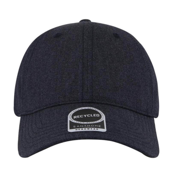 FLEX - Santhome Recycled 6 Panel Relaxed Fit Cap - Navy Blue