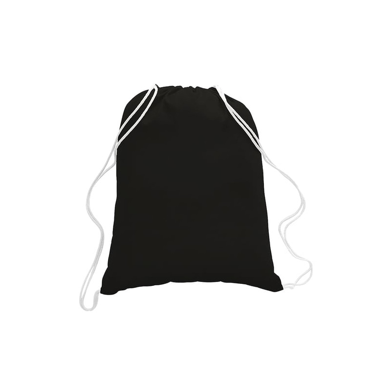 Eco-neutral Cotton Drawstring bag 240GSM - Black