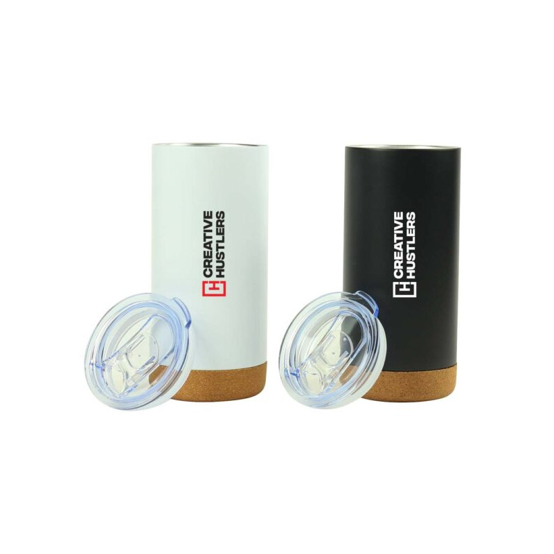 Travel Tumbler with Cork Base 450ml Stainless Steel