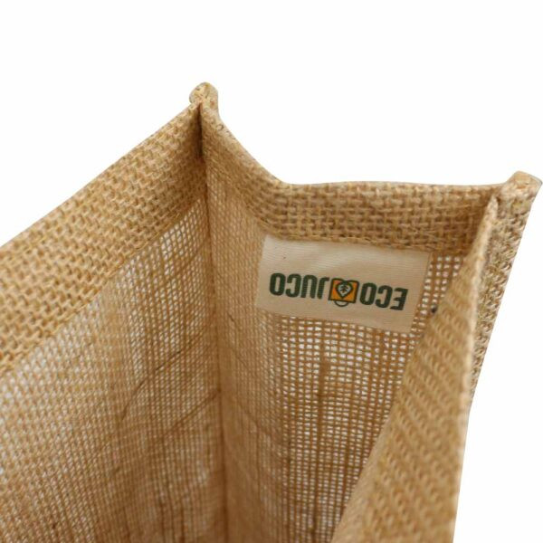 Jute Bag with Black Cotton Pocket and Handle